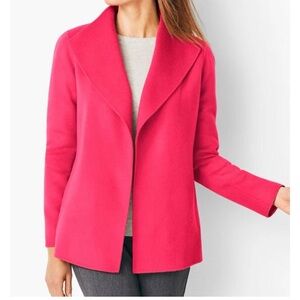 Talbots Wing Collar Jacket in Vibrant Pink